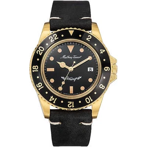 Reloj para hombre Mathey Tissot vintage caja oro amarillo esfera negra correa H900PLN - Imagen 1 de 1