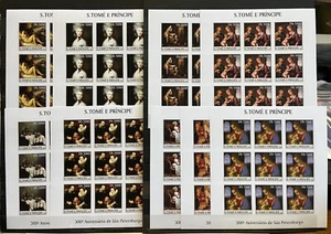 Russian Museum / Paintings / Art / Painters - 9 Full Sheets Imperf.  MNH** AF2 - Picture 1 of 1