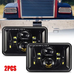 DOT APPROVED 4x6" LED Headlights For Peterbilt 378 Kenworth T800 T400 T600A W900 - Bild 1 von 9