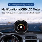 Car OBD GPS HUD P11 Head Up Display Gauge OBD2 Digital RPM Compass Speedometer  