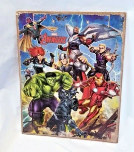 12.5" MARVEL AVENGERS comic wood sign Hulk pop ART Wood Vtg style Sign - Picture 1 of 12