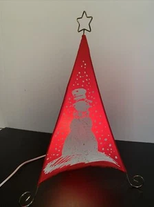 Metal Table/desktop Small Christmas Tree Teepee Tent with Light 18” Vintage - Picture 1 of 4