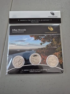 2017 Effigy Mounds National Monument 3-Coin Set - US Mint Quarters - Bild 1 von 2