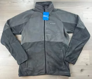 Chaqueta polar gris Columbia para hombre cremallera completa lavabo sendero ligera y acogedora talla S NUEVA - Imagen 1 de 8