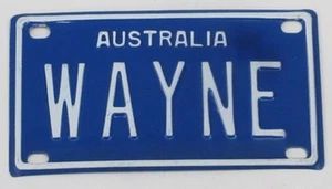 WAYNE NOVELTY NAME MINI TIN AUSTRALIAN LICENSE NUMBER PLATE - Picture 1 of 1