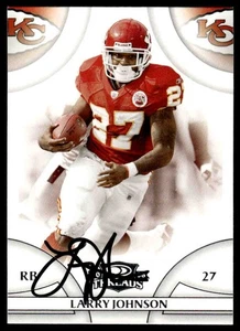 Tarjeta autografiada firmada por Larry Johnson 2008 Donruss Threads #65 Chiefs - Imagen 1 de 2