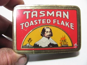 Vintage Tasman Toasted Flake 2oz Tobacco Tin Empty Very Good Condition As Shown - Picture 1 of 10