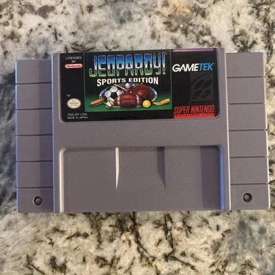 Jeopardy Sports Edition SNES Super Nintendo - Image 1 of 3