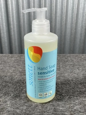 Sonett Hand Soap Sensitive 300 ml 10 fl oz Fragrance Free Vegan Refillable Pump - Image 1 of 4