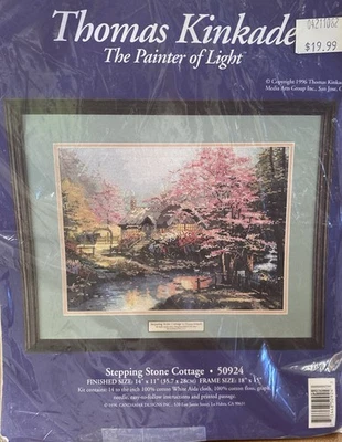 Thomas Kinkade "Stepping Stone Cottage" 14x11 Counted Cross Stitch Kit #50924 - Image 1 of 2