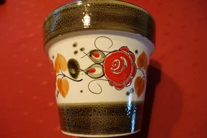 Blumenübertopf von Schramberg "SMF" Serie Tirol - Übertopf Keramik handbemalt - - Bild 1 von 7