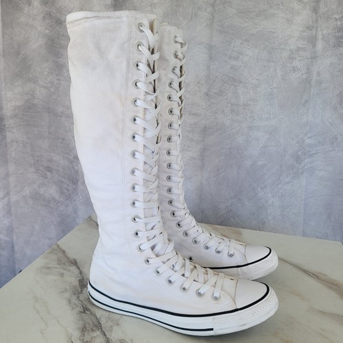 Scarpe al ginocchio Converse Chuck Taylor All Star da donna taglia 11 5 stivali con zip in tela