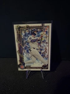 2025 Topps Holiday Pete Crow Armstrong Candy Cane Bat Variation No. H41 - Picture 1 of 2