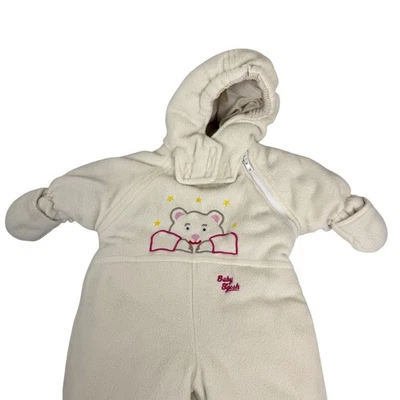 Traje de nieve vintage para bebé Oshkosh Bgosh polar oso bordado con capucha infantil 3-6 meses Foto 1 de 4