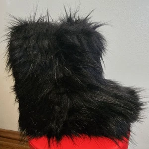 Faux Fur Boots for Women Fuzzy Fluffy Furry Round Toe Winter Snow Boots Size 9 - Picture 1 of 2