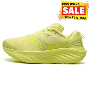 Saucony Triumph 22 Womens Premium Running Shoes Fitness Workout Trainers Green - Picture 1 of 6