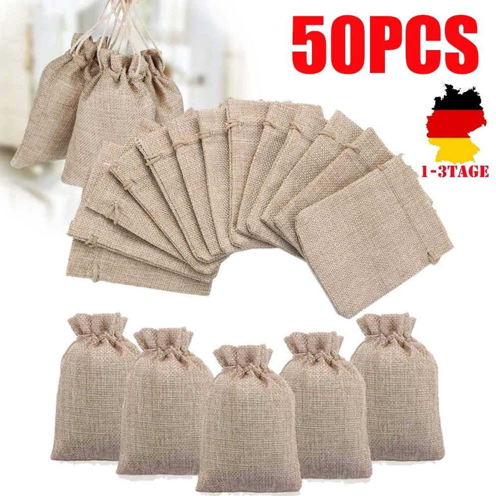 Jutebeutel 13x18 Cm Mit Kordelzug – 25 Stück, Bunte Farben, Für Geschenke & Süßigkeiten