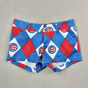 Chicago Cubs Loudmouth Argyle Damenshorts 4 neu mit Etikett neu - Bild 1 von 7