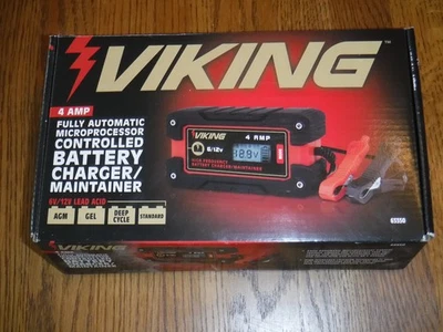 Viking High Frequency 4 AMP Automatic Battery Charger Maintainer 63350 - Image 1 of 3