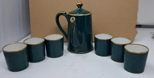 Mehun France abgewinkelte Teekanne mit 6 Henkeltassen - Bild 1 von 12