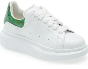 Alexander McQueen Designer Sneakers Shoes Kids Children Size 1 (32) $320 White - Picture 1 of 12