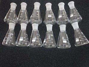 NEW 5YHR0 Conical Flask, Ground Mouth, 150 mL, Pk 12(P) - Picture 1 of 3
