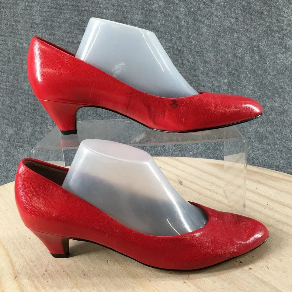 Zapatos de salón Easy Spirit para mujer 6,5 B sin cordones cuero rojo informal tacón almendra Foto 1 de 4