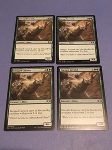 X4 Enraged Ceratok Ravnica Allegiance Mtg RNA Magic Uncommon - Picture 1 of 1