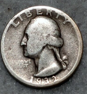 1932 ( NO Mint Mark ) Washington Quarter Ungraded Circulated - Picture 1 of 10