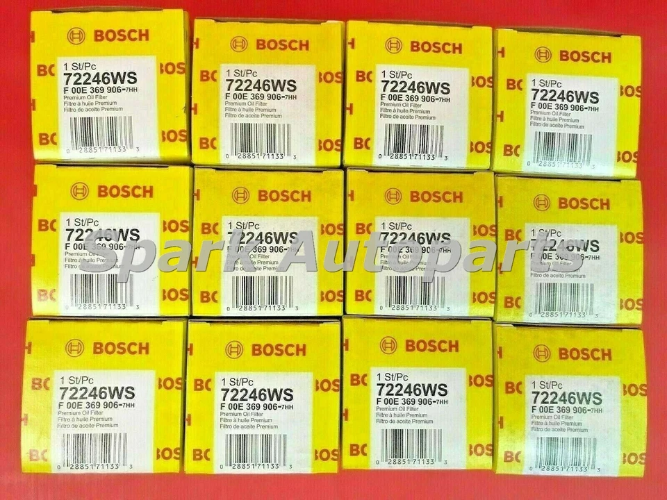 Case of 12 Engine Oil Filter BOSCH 72246WS For HYUNDAI Azera, KIA Amanti, CH9999 - Image 1 of 3
