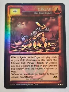 Magi Nation Duel - ERGAR - 1st Edition Foil Rare Vtg 2001 - Cald Dream Creature - Picture 1 of 7