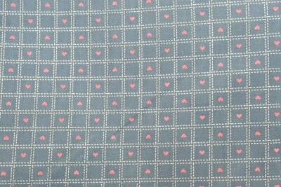 Tela BEACHWOOD 100% Algodón Yardage Malva Rosa Corazones Azul Blanco Lunares Patchwork Foto 1 de 4