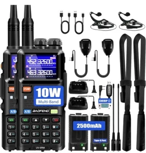 BAOFENG 5RM Ham Radio 10W Long Range Handheld NOAA Weather Receiver UV-5RM Radi - Zdjęcie 1 z 7
