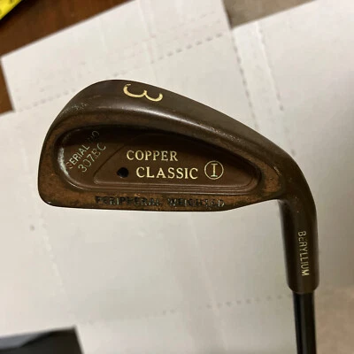 Vintage Custom Copper Classic Brand BERYLLIUM 3 Iron With Aldila Reg Flex Shaft - Image 1 of 4