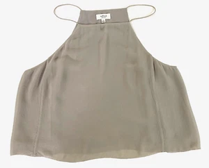 Aritzia Wilfred 100% Silk Tank Top Womens Small Gray Cami Spaghetti Lined Read - Picture 1 of 12