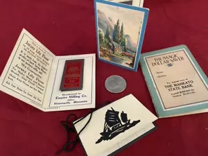 LOT Ephemera Bank Saving Book Advertising PICCADILLY Promotion Jersey Lily Flour - Picture 1 of 10