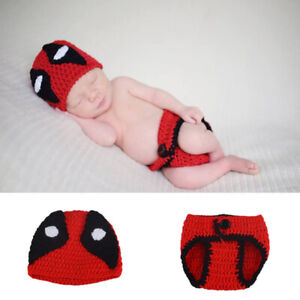 Newborn Baby Knit Loyal Bodyguard Costume Photo Photography Prop Hats Outfits 