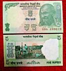 1996 India 5 Rupees Paper Money Banknotes Currency UNC  in EXCELLENT CONDITION 