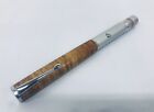 Pen Style Green Laser Pointer- (Tiger) Maple Crafted Handle w/clip-2AAA Included