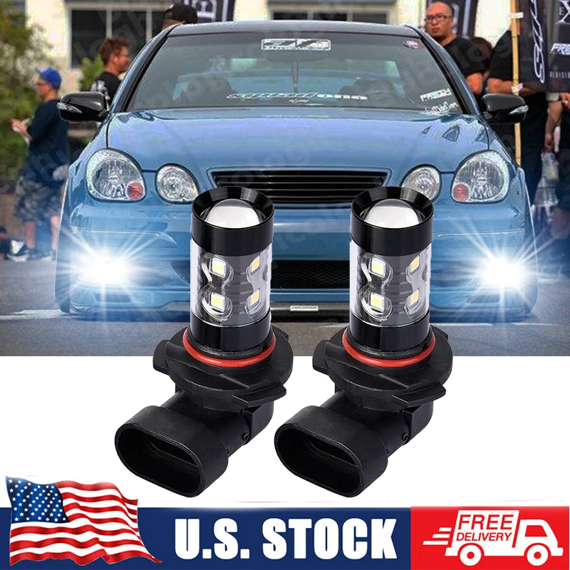 Lâmpadas brilhantes 2X para LEXUS GS300 GS430 1998-2007 LED luz de direção de neblina 9006 6000K - Imagem 1 de 4