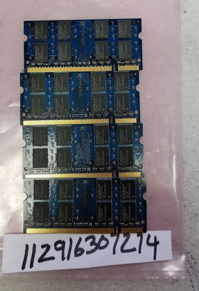 8gb= 4X 2GB ddr2 ddr pc2 pc pc2-6400S ddr2-800 6400 800MHZ 200PIN INTEL RAM 2RX8 - Image 1 of 1