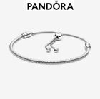 New 100%genuine Authentic Pandora Moments Snake Chain Slider Bracelet 599652c01.