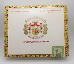 Caja de cigarros de madera vacía Macanudo Montego Y Cia coleccionable hecha a mano - Imagen 1 de 10