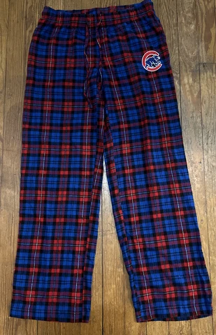Chicago Cubs Flannel Pajama Pants Men's Small MLB Licensed Cover