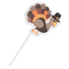  30 Pcs Turkey Toothpick Flag Thanksgiving Day Photo Props Cake Decorating