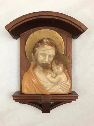 Vintage C.M.P.C. Sacred Heart Monastery 1954 Hales Corner Religious Wall Hanging Cover