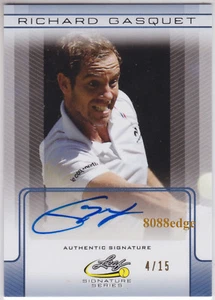 2017 LEAF SIGANTURE TENNIS AUTO: RICHARD GASQUET #4/15 AUTOGRAPH OLYMPIC BRONZE - Bild 1 von 1