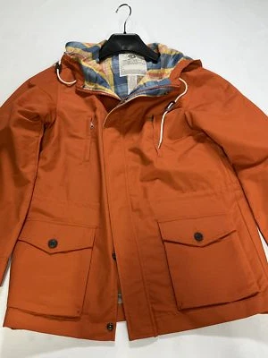 Mens Lucky Brand Orange Fall Overcoat Water Resistant Jacket Small S NEW - Image 1 of 4
