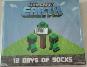 Boys Minecraft Earth 12 Days Of Socks fits Shoes Size 10-4 - Picture 1 of 7