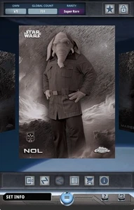 Topps Star Wars Card Trader 2025 Chrome Black & White Shimmer - Nol - Picture 1 of 2